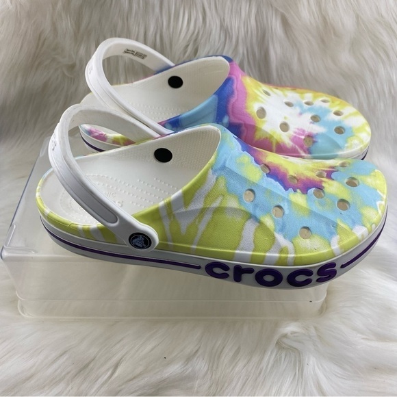 CROCS CLASSIC TIE DYE  CLOGS SIZE 10M 12W - Picture 2 of 8